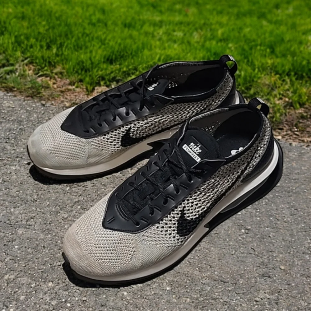 NIKE AIR MAX FLYKNIT Racer W 10 M 8.5 Sesame Black Ocean Cube Pink Oxford - Picture 17 of 17